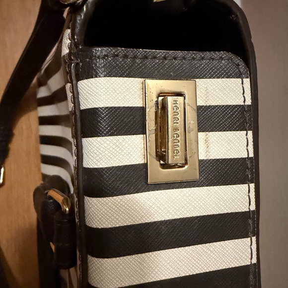 Black and White Striped Handbag Henri Bendel - Picture 10 of 14